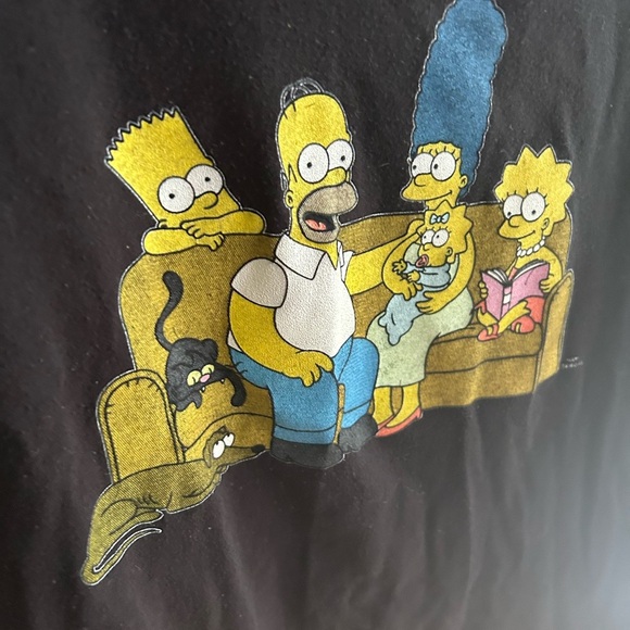 The Simpsons Black Cartoon Family Graphic Tee Small - Picture 9 of 14